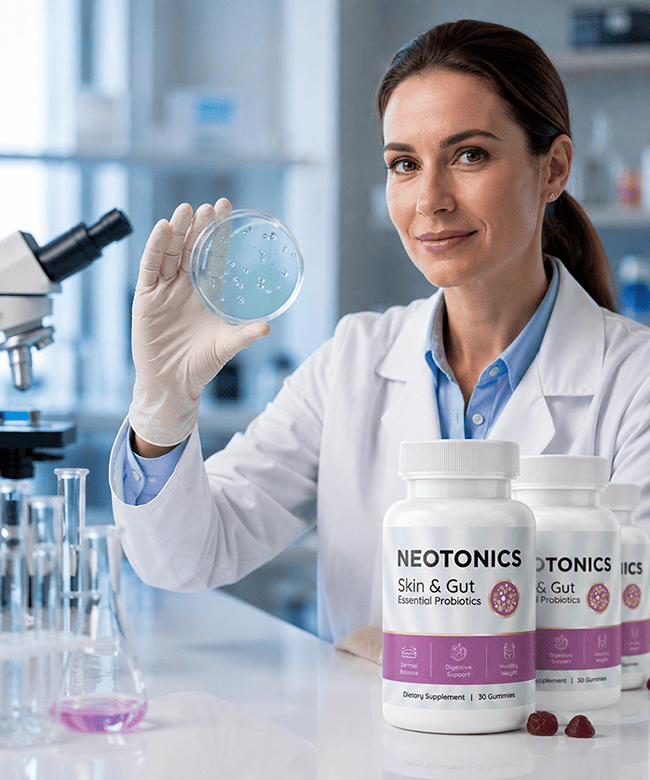 Neotonics probiotic gummy bottle